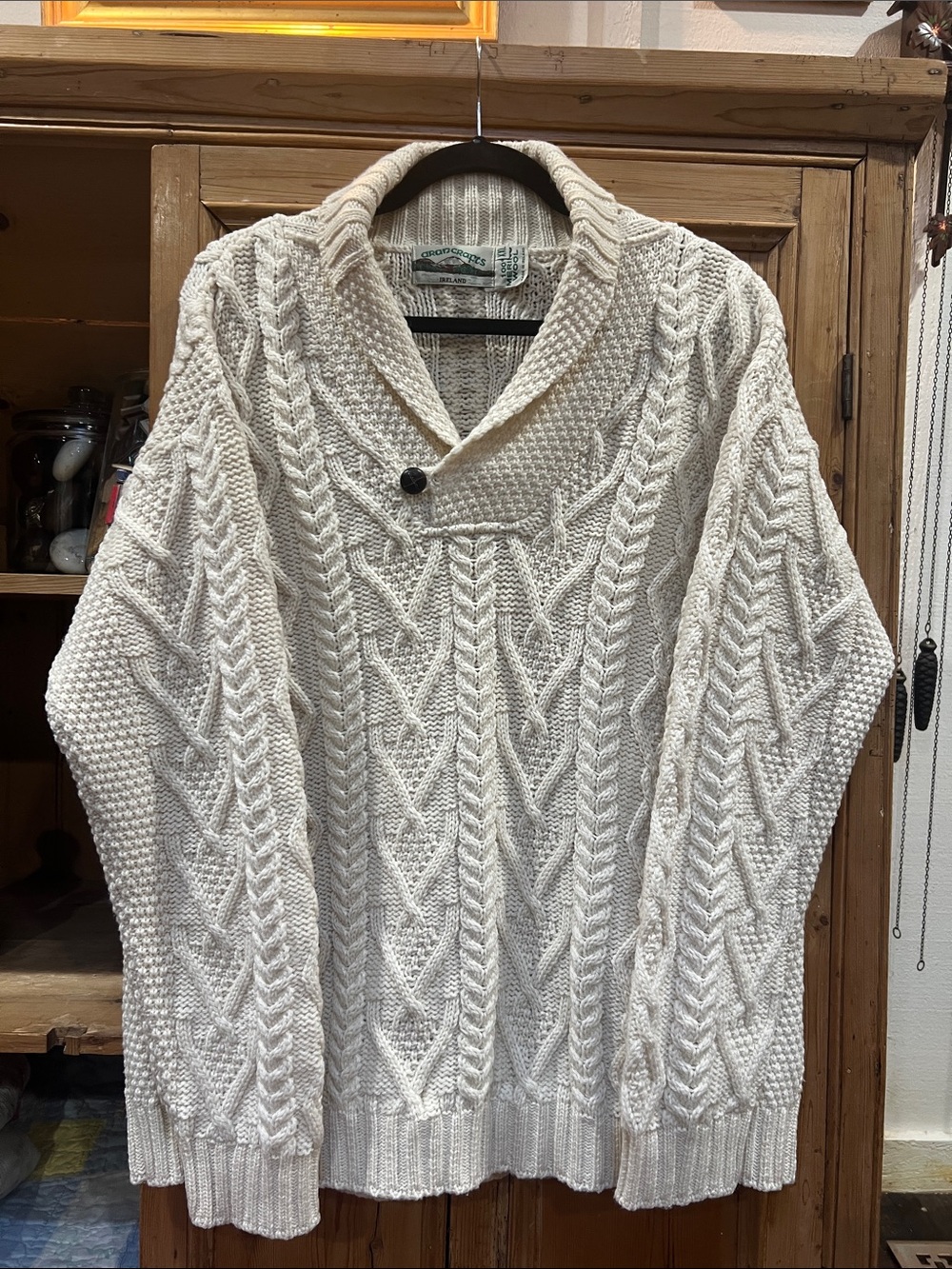 Aran Crafts Wool Cable-Knit Cardigan